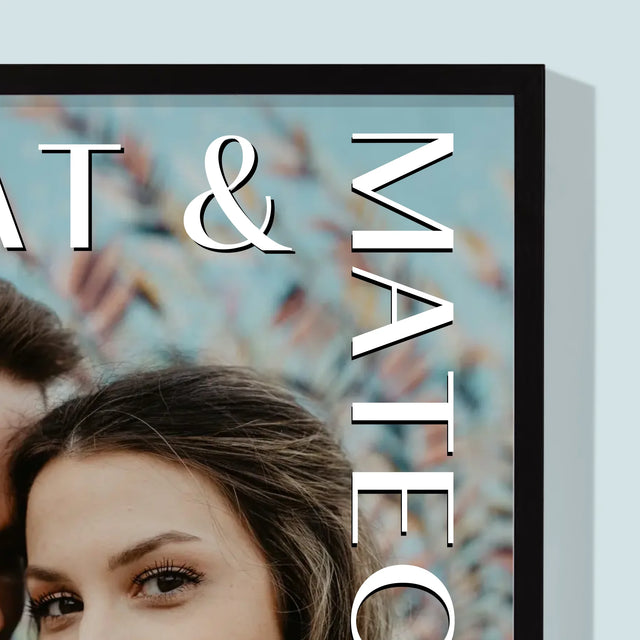 Foto En Handtekening: Namen, Trouw - Afdruk Met Frame 30X40