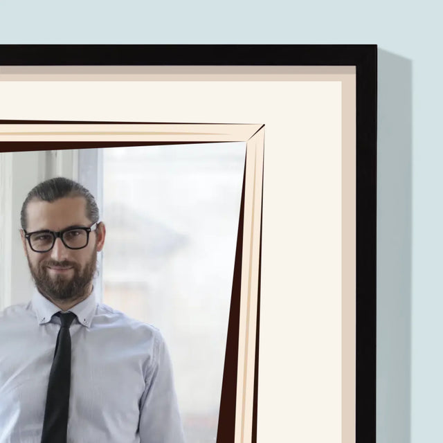 Foto En Handtekening: Leraar Met Klasse - Afdruk Met Frame 30X40