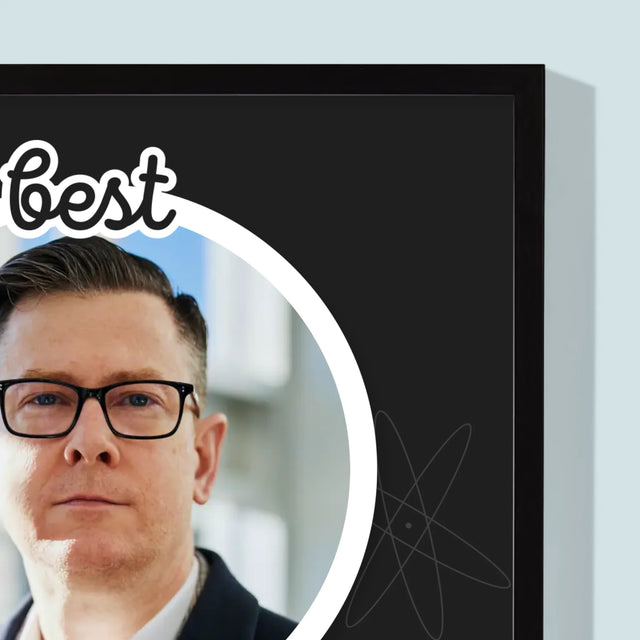 Foto En Handtekening: Teacher Chemische Elementen - Afdruk Met Frame 30X40