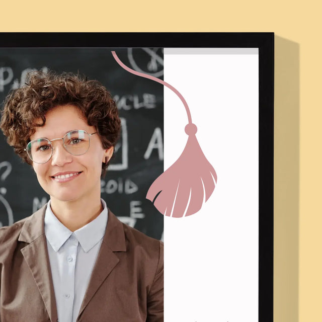 Foto En Handtekening: De Beste Leerares Onder Zon - Afdruk Met Frame 30X40