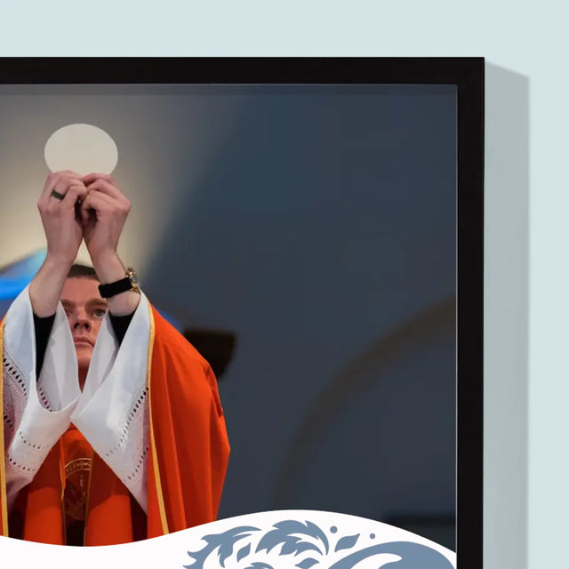 Foto En Handtekening: Priesterjubileum - Afdruk Met Frame 30X40