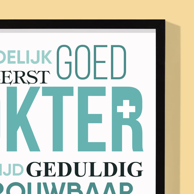 Fotocollage: Dokter Kenmerken - Afdruk Met Frame 30X40