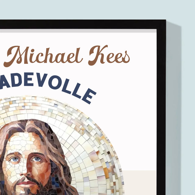 Naam En Handtekening : Genadevolle Priester - Afdruk Met Frame 30X40