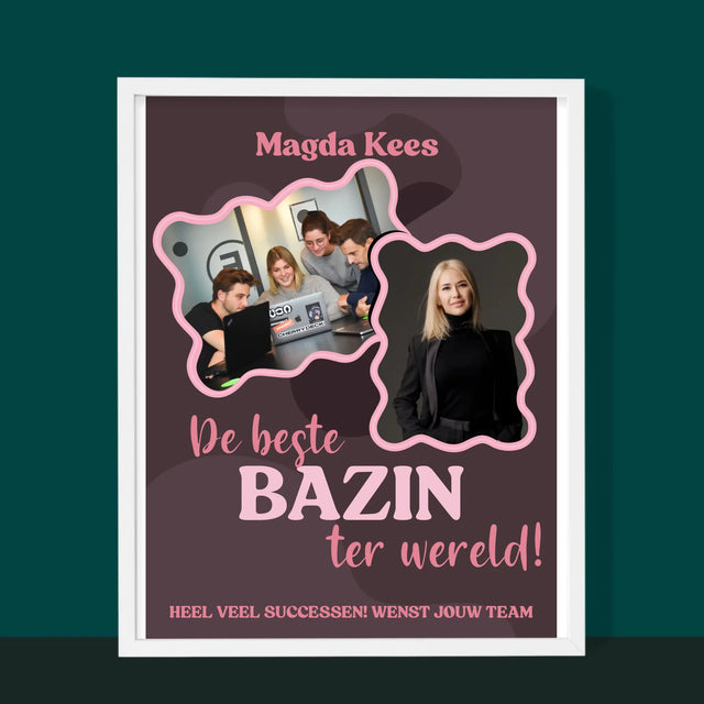 Fotocollage: De Beste Bazin - Afdruk Met Frame 30X40