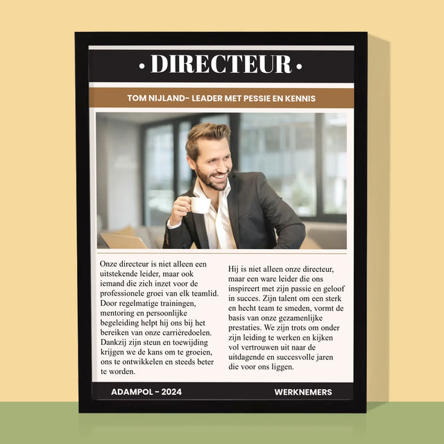 Omslag Van Tijdschrift: Directeur - Afdruk Met Frame 30X40