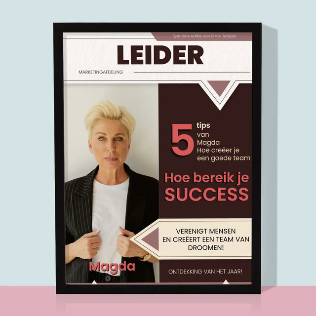 Omslag Van Tijdschrift: Leider - Afdruk Met Frame 30X40