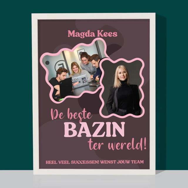 Fotocollage: De Beste Bazin - Afdruk Met Frame 30X40