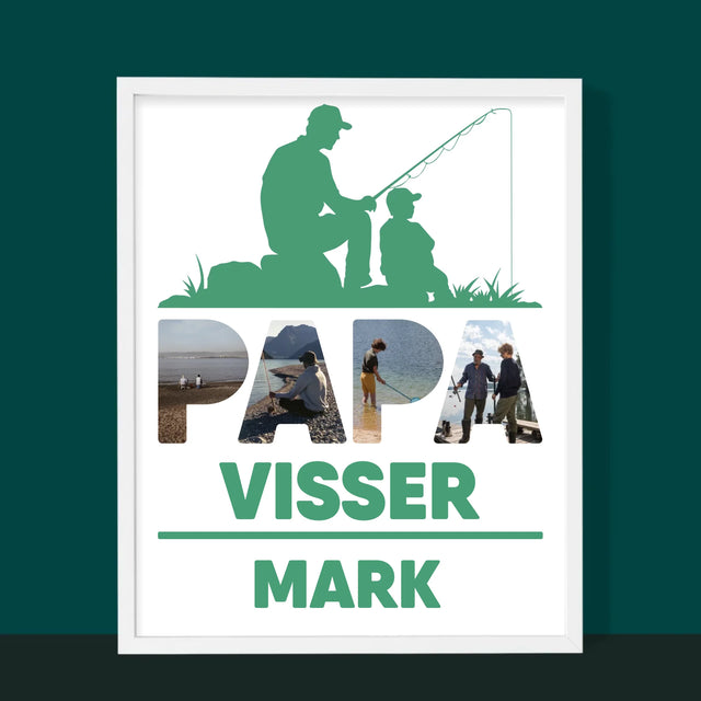 Woord Van Foto'S: Papa Visser - Afdruk Met Frame 30X40
