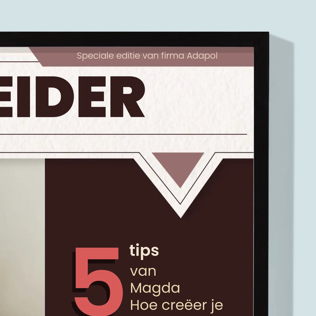Omslag Van Tijdschrift: Leider - Afdruk Met Frame 30X40