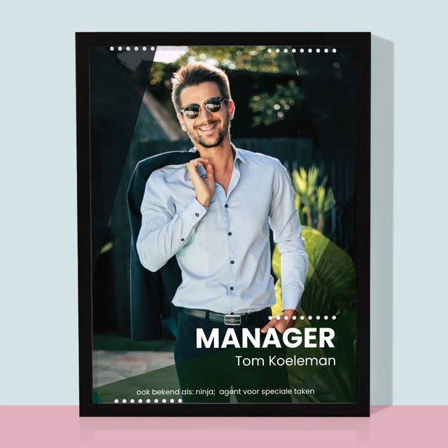 Foto En Handtekening: Menager - Afdruk Met Frame 30X40