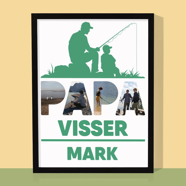 Woord Van Foto'S: Papa Visser - Afdruk Met Frame 30X40