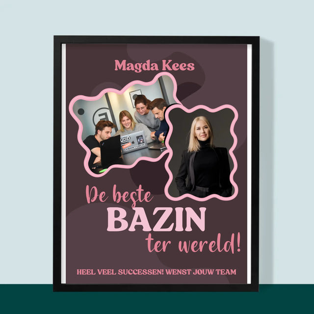 Fotocollage: De Beste Bazin - Afdruk Met Frame 30X40