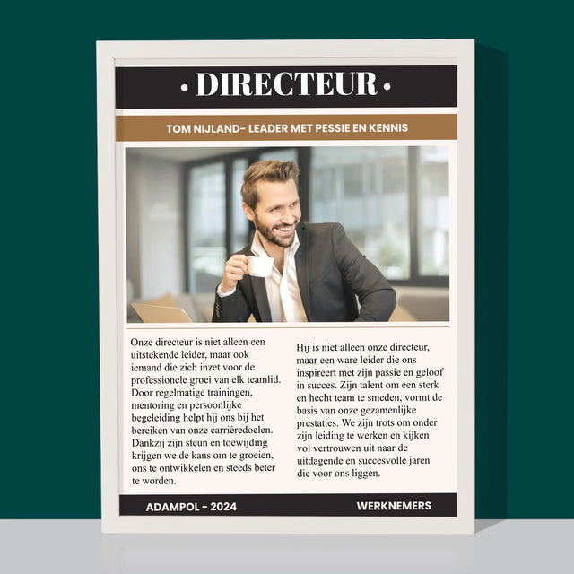 Omslag Van Tijdschrift: Directeur - Afdruk Met Frame 30X40