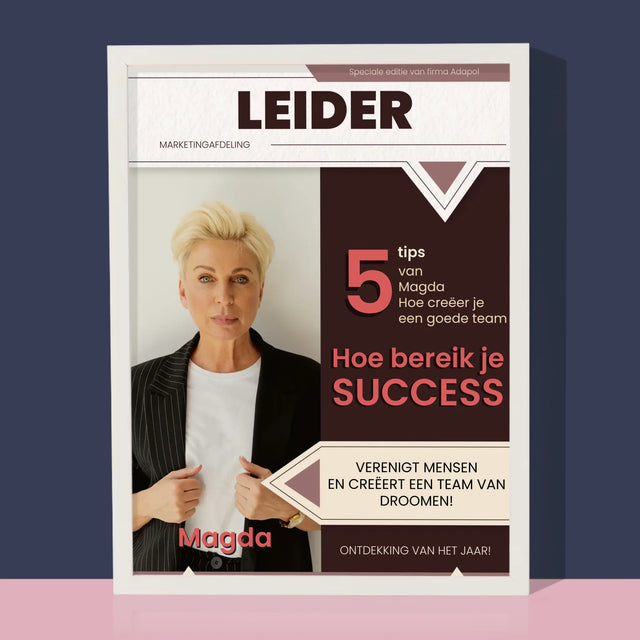 Omslag Van Tijdschrift: Leider - Afdruk Met Frame 30X40