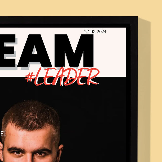 Omslag Van Tijdschrift: Team Leader - Afdruk Met Frame 30X40