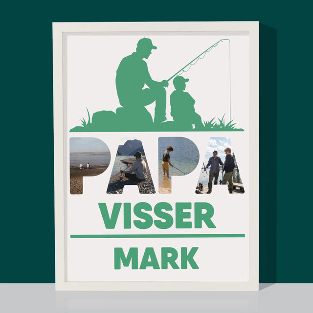 Woord Van Foto'S: Papa Visser - Afdruk Met Frame 30X40