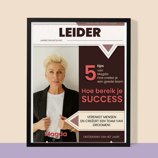 Omslag Van Tijdschrift: Leider - Afdruk Met Frame 30X40