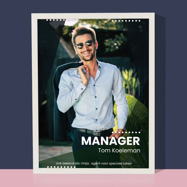 Foto En Handtekening: Menager - Afdruk Met Frame 30X40