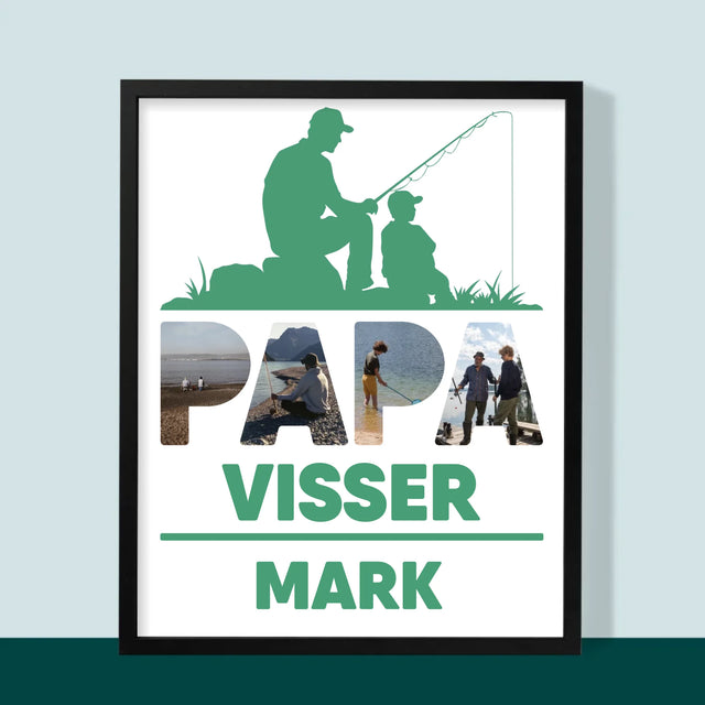 Woord Van Foto'S: Papa Visser - Afdruk Met Frame 30X40