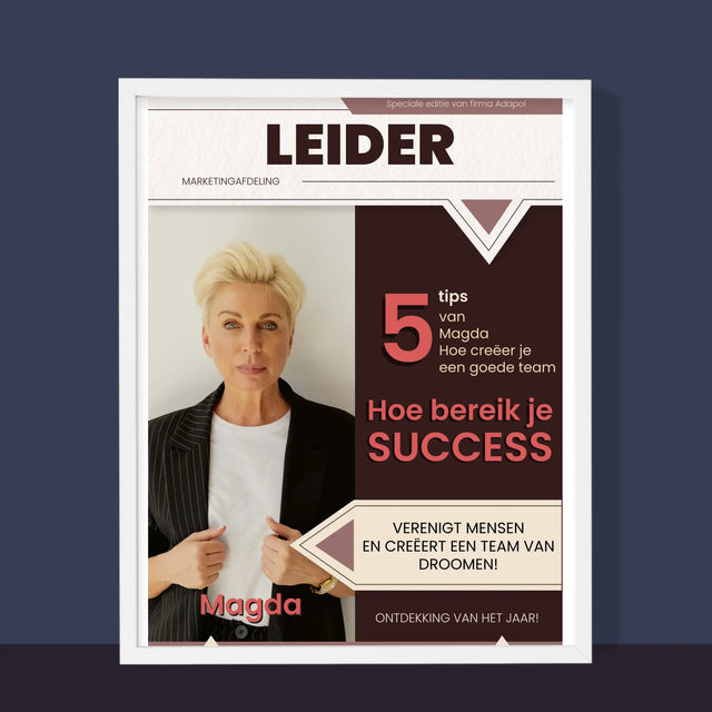 Omslag Van Tijdschrift: Leider - Afdruk Met Frame 30X40