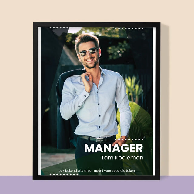 Foto En Handtekening: Menager - Afdruk Met Frame 30X40