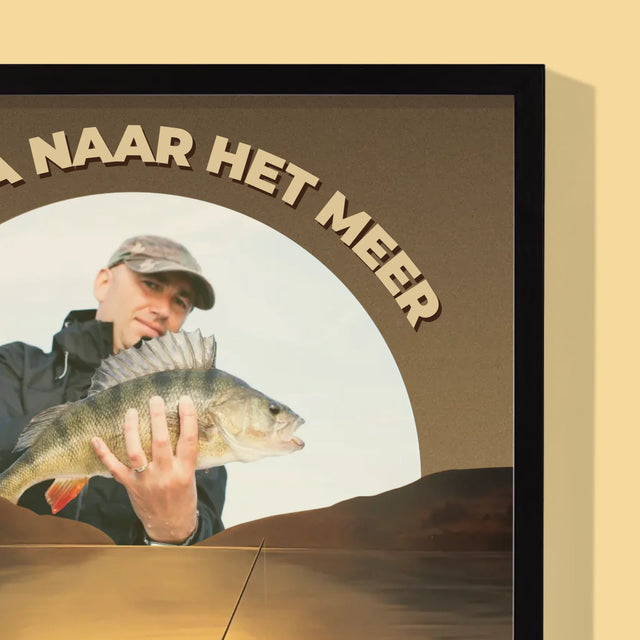 Foto En Handtekening: En Ik Ga Naar Het Meer - Afdruk Met Frame 30X40