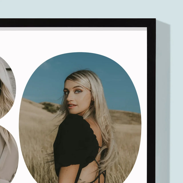 Woord Van Foto'S: 30E Verjaardag Handtekening - Afdruk Met Frame 30X40