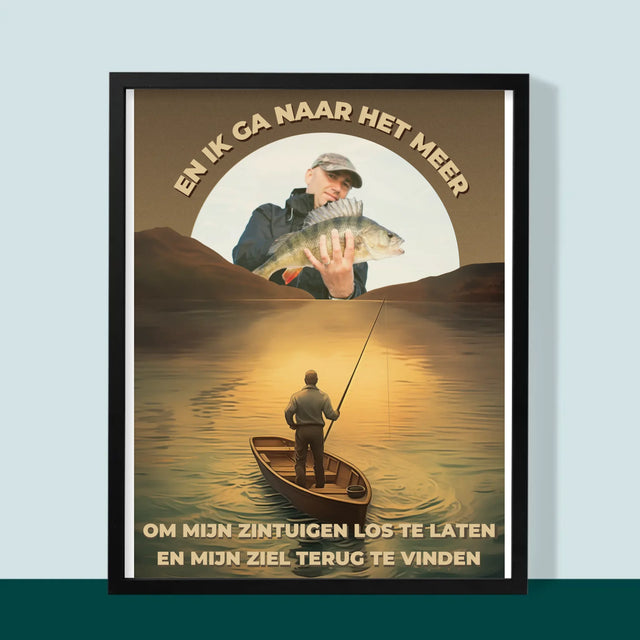 Foto En Handtekening: En Ik Ga Naar Het Meer - Afdruk Met Frame 30X40