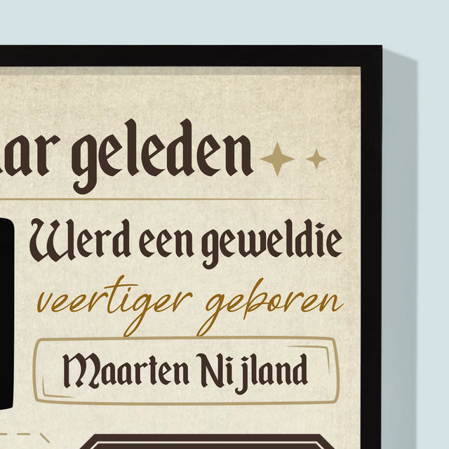 Omslag Van Tijdschrift: 40 Jaar Geleden - Afdruk Met Frame 30X40