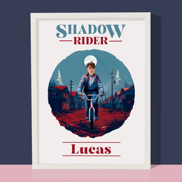 Jouw Karakter: Shadow Rider - Afdruk Met Frame 30X40
