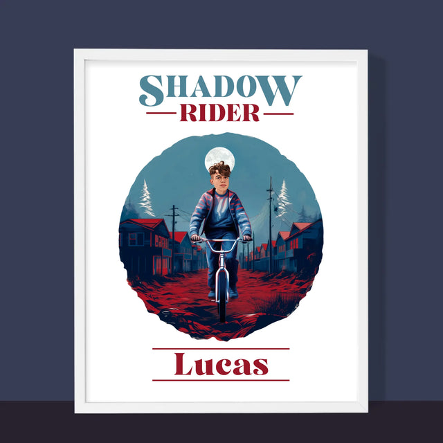 Jouw Karakter: Shadow Rider - Afdruk Met Frame 30X40