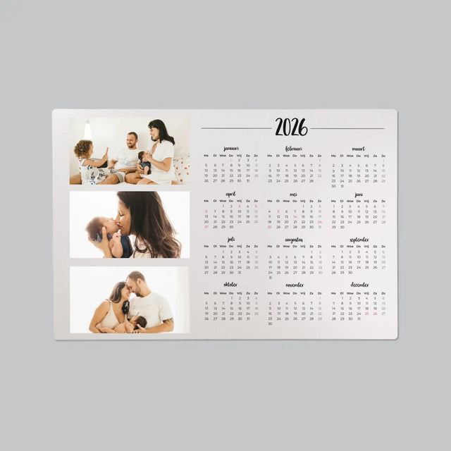 Fotocollage: Jouw Kalender - Bureauonderlegger