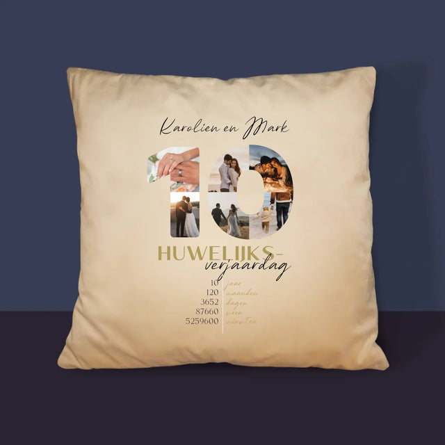 Woord Van Foto'S: 10De Huwelijksverjaardag - Kussen (Foto)