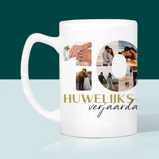 Woord Van Foto'S: 10De Huwelijksverjaardag - Mok