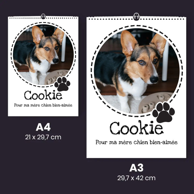 Zdjęcie I Podpis: Ukochany Futrzak - Personalizowany Kalendarz Ścienny | FR