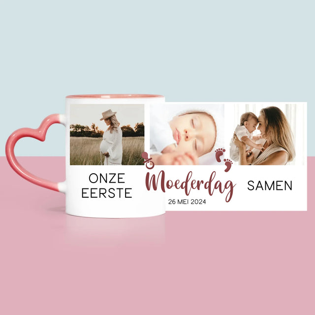 Fotocollage: Onze Eerste Moederdag Samen - Mok
