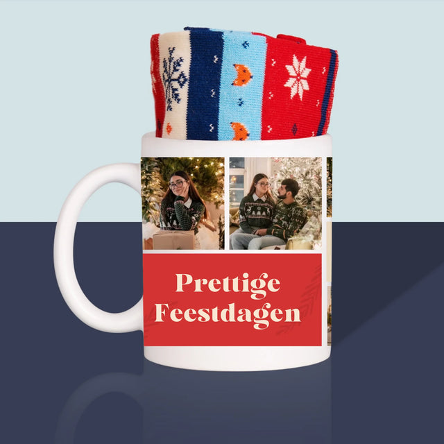 Fotocollage: Kerst Foto'S - Wintersokken In Een Mok