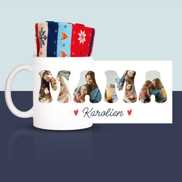 Woord Van Foto'S: Naam Mama - Wintersokken In Een Mok