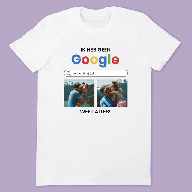 Fotocollage: Ik Heb Geen Google Nodig - T-Shirt Voor Koppels