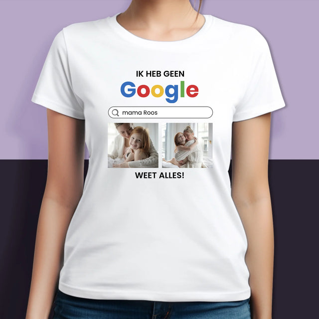 Fotocollage: Ik Heb Geen Google Nodig - T-Shirt Voor Koppels
