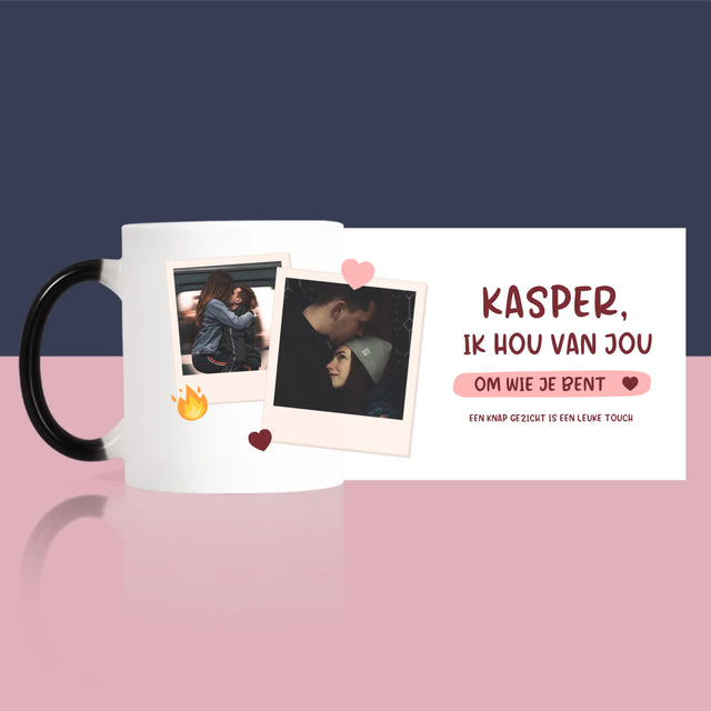 Fotocollage: Ik Hou Van Jou Om Wie Je Bent - Mok