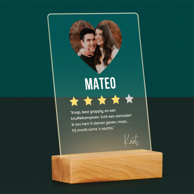 Foto En Handtekening: De Beste Vriendje, Aanrader - Afdruk Op Acrylglas (Verticaal)