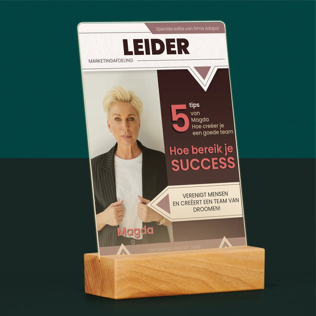 Omslag Van Tijdschrift: Leider - Afdruk Op Acrylglas (Verticaal)