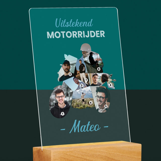 Vorm Van Foto'S: Uitstekend Motorrijder - Afdruk Op Acrylglas (Verticaal)