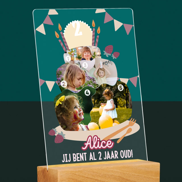 Vorm Van Foto'S: Verjaardagstaart - Afdruk Op Acrylglas (Verticaal)