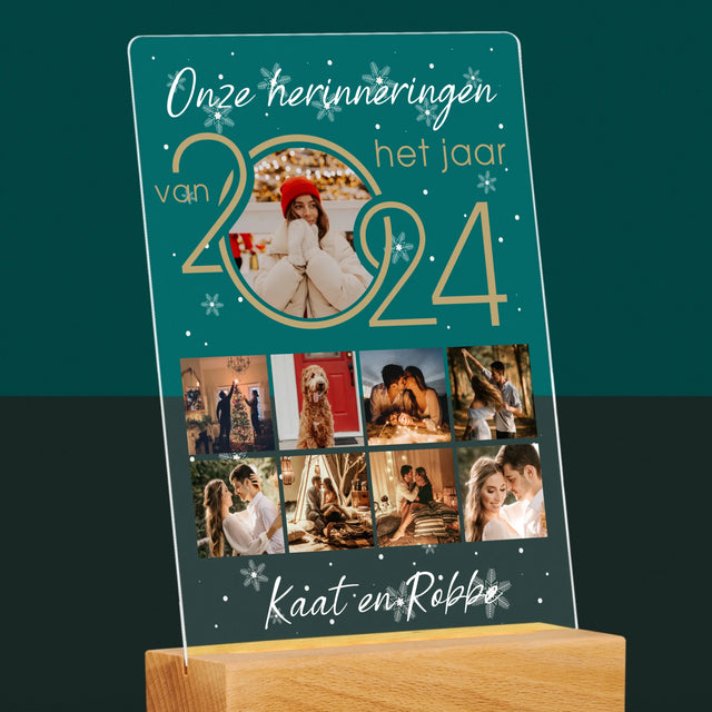 Fotocollage: Onze Herinneringen Van Het Jaar - Afdruk Op Acrylglas (Verticaal)