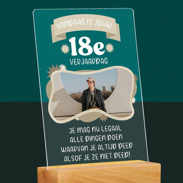 Foto En Handtekening: Legale Verjaardag - Afdruk Op Acrylglas (Verticaal)