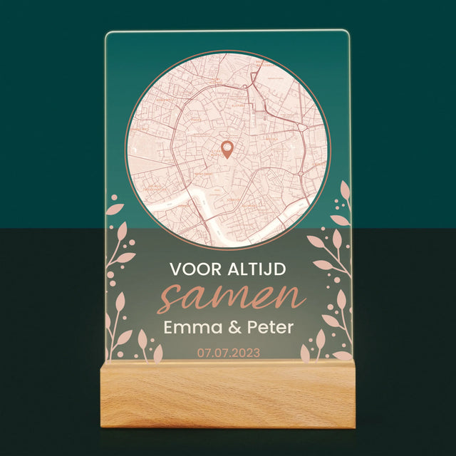 Stadsplastadsplattegrond: Stadskaart: Waar Alles Begon - Afdruk Op Acrylglas (Verticaal)