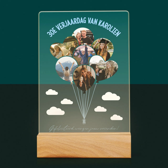Vorm Van Foto'S: 30E Verjaardag Balonnen - Afdruk Op Acrylglas (Verticaal)