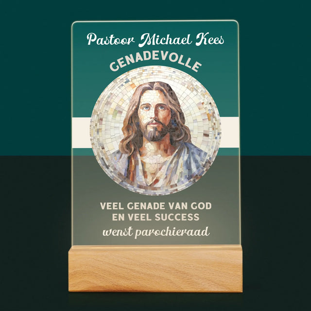 Naam En Handtekening : Genadevolle Priester - Afdruk Op Acrylglas (Verticaal)